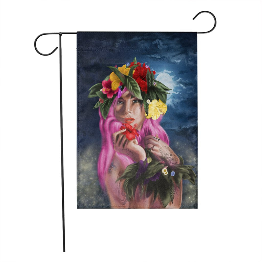 Hawaii Kanaka Colorful Hula Girl Flag - Dinh Style - Polynesian Pride