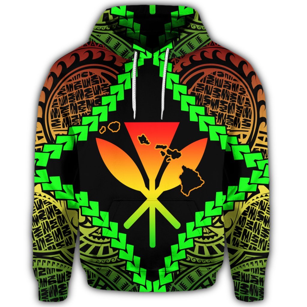 Hawaiian Kanaka Kakau Polynesian Hoodie - Polynesian Pride