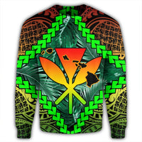 Hawaii Kanaka Kakau Tropical Polynesian Sweatshirt - AH - Polynesian Pride