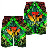 Hawaii Kanaka Kakau Tropical Polynesian Men's Shorts - AH - Polynesian Pride