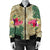 Hawaii Kanaka Maoli Plumeria Palm Trees Hammer Shark Bomber Jacket - AH - Polynesian Pride