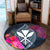 Hawaii Kanaka Polynesian Hibiscus Round Carpet - AH - Polynesian Pride