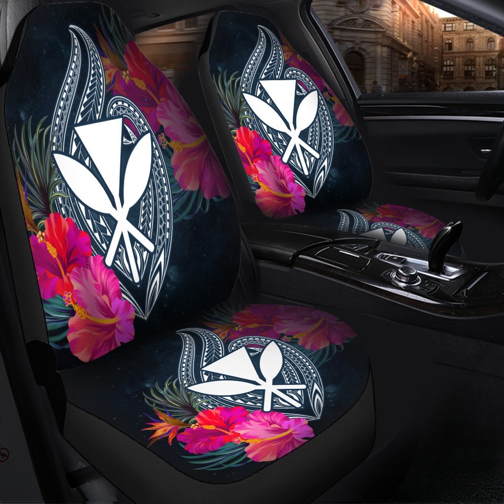 Hawaii Kanaka Polynesian Hibiscus Car Seat Covers - AH - Polynesian Pride