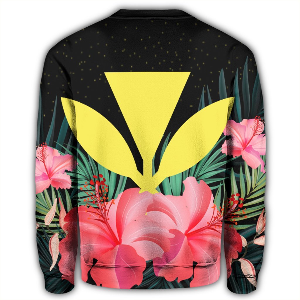 Hawaii Kanaka Tropical Hibiscus Sweatshirt - AH - Polynesian Pride