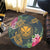 Hawaii Kanaka Turtle Hibiscus Plumerian Polynesia Round Carpet - Alena Style - AH - Polynesian Pride