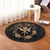 Hawaii Kanaka Turtle Hibiscus Polynesian Round Carpet - Anthea Style Gold - AH - Polynesian Pride