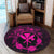 Hawaii Kanaka Turtle Hibiscus Polynesian Round Carpet - Anthea Style Pink - AH - Polynesian Pride