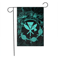 Hawaii Kanaka Turtle Hibiscus Polynesian Flag - Anthea Style Turquoise - AH - Polynesian Pride