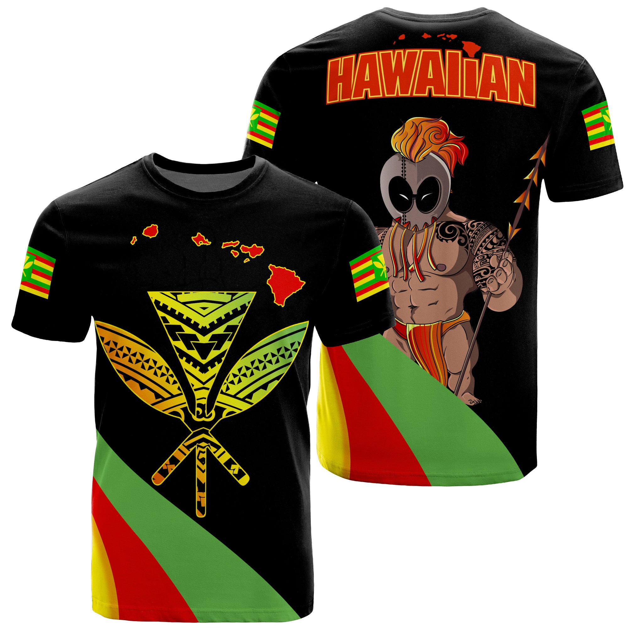 Hawaii Kanaka Warrior T Shirt Unisex White - Polynesian Pride