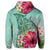 Hawaii Manta Ray Tropical Hibiscus Plumeria Zip Hoodie - Polynesian Pride