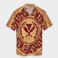 Hawaii Couple Outfits Hawaii Matching Dress and Hawaiian Shirt Hawaii Map Classic Floral Red - Polynesian Pride