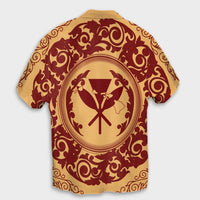 Hawaii Map Classic Floral Hawaiian Shirt Red - AH - Polynesian Pride