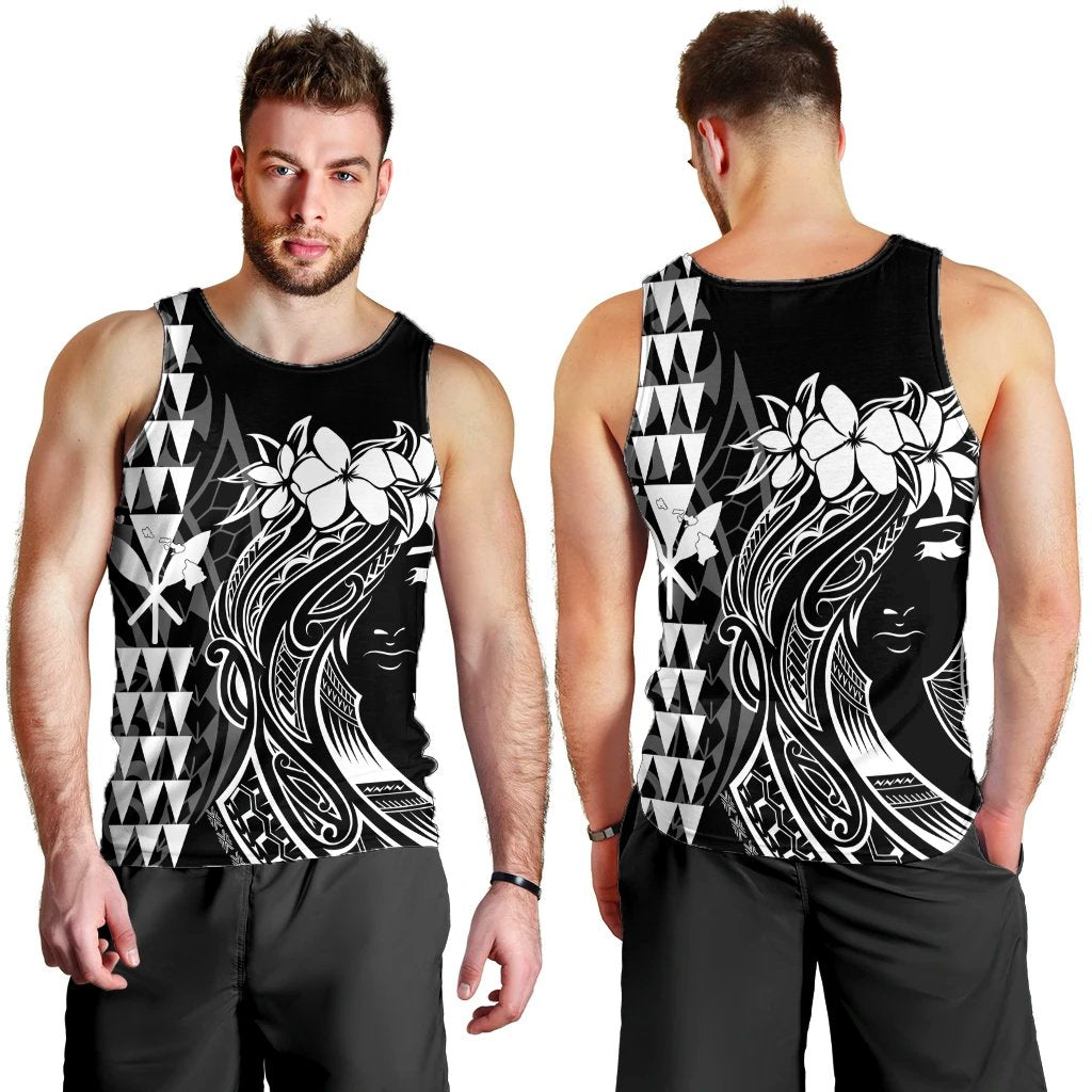 Hawaii Map Kanaka Polynesian Hula Girl Tank Top - AH - J5R - Polynesian Pride