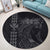 Hawaii Map Kanaka Polynesian Hula Girl Round Carpet Grey - AH - J5R - Polynesian Pride