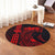 Hawaii Map Kanaka Polynesian Hula Girl Round Carpet Red - AH - J5R - Polynesian Pride