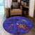 Hawaii Map Kanaka Turtle Round Carpet - Volcano Style - Galaxy - AH - Polynesian Pride