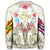 Hawaii Map Kanaka Two Men Holding Flag Sweatshirt Beige - AH - Polynesian Pride