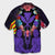 Hawaii Map Kanaka Two Men Holding Flag Hawaiian Shirt Purple - AH - Polynesian Pride