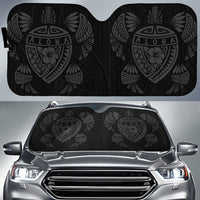 Hawaii Map Turtle Ohana Hibiscus Kakau Polynesian Car Sun Shade Auto Sun Shade Universal Fit Gray - Polynesian Pride