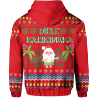 Hawaii Mele Kalikimaka Pattern Christmas Hawaiian Hoodie Pon Style - Polynesian Pride