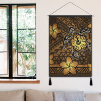 Hawaii Mix Polynesian Turtle Plumeria Hanging Poster - AH - Nick Style - Brown - Polynesian Pride