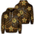 Hawaiian Mix Polynesian Turtle Plumeria Hoodie Nick Style Brown Unisex Art - Polynesian Pride