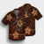 Hawaii Mix Polynesian Turtle Plumeria Hawaiian Shirt - AH - Nick Style - Orange - Polynesian Pride