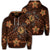 Hawaiian Mix Polynesian Turtle Plumeria Hoodie Nick Style Orange Unisex Art - Polynesian Pride