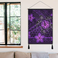 Hawaii Mix Polynesian Turtle Plumeria Hanging Poster - AH - Nick Style - Purple - Polynesian Pride