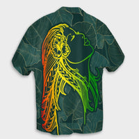 Hawaii Monstera Kalo Hula Girl Kanaka Maoli Hawaiian Shirt - AH - Polynesian Pride