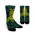 Hawaii Monstera Kalo Hula Girl Kanaka Maoli Crew Socks - AH Crew Socks White - Polynesian Pride
