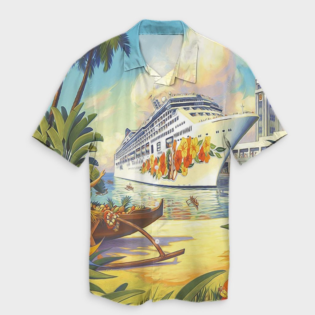 Hawaii Mordern Hawaiian Shirt - AH Unisex Black - Polynesian Pride