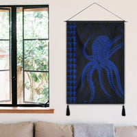Hawaii Octopus KaKau Polynesian Hanging Poster - Blue - AH - Polynesian Pride