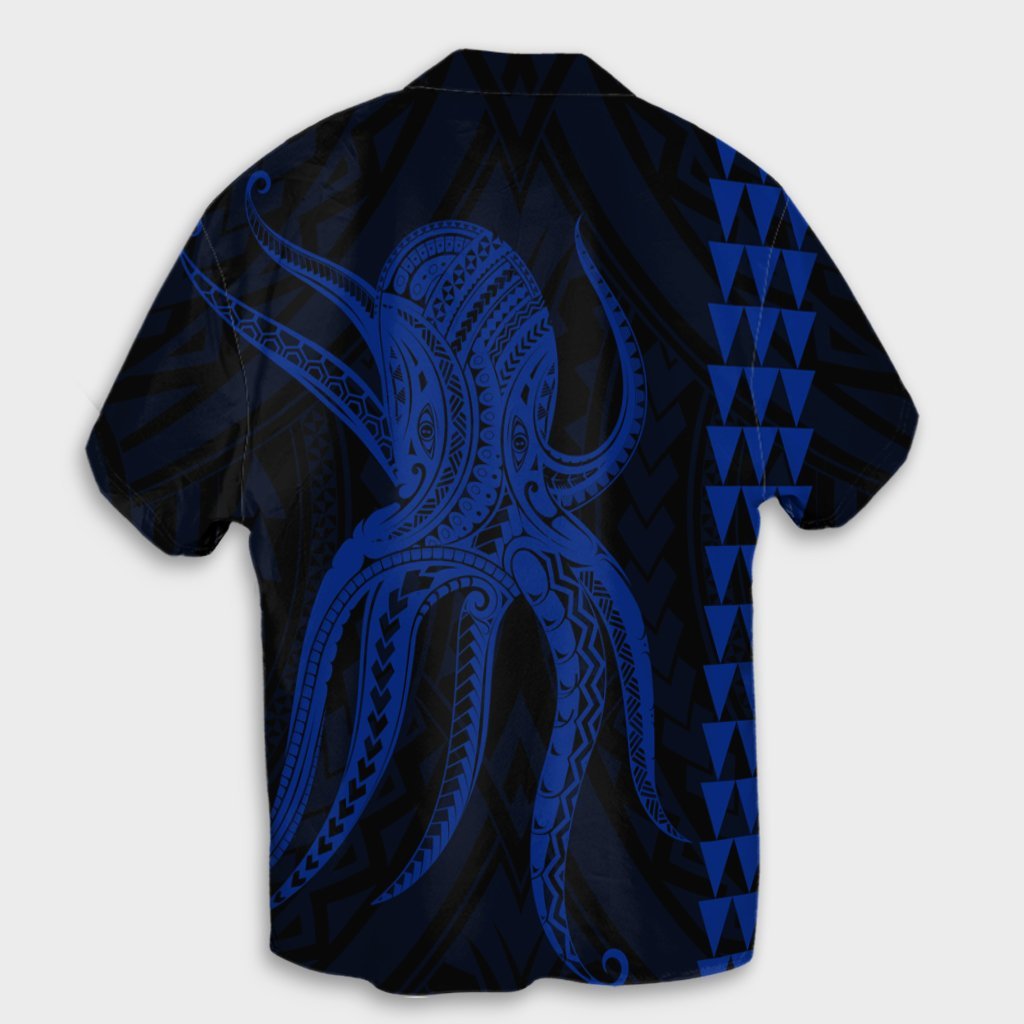 Hawaii Octopus KaKau Polynesian Hawaiian Shirt - Blue - AH - Polynesian Pride