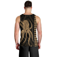 Hawaii Octopus KaKau Polynesian Tank Top - Gold - AH - Polynesian Pride