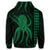Hawaiian Octopus KaKau Polynesian Hoodie Green - Polynesian Pride