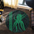 Hawaii Octopus KaKau Polynesian Round Carpet - Green - AH - Polynesian Pride