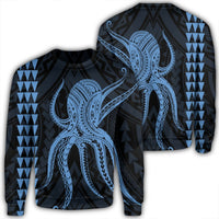 Hawaii Octopus KaKau Polynesian Sweatshirt - Pastel - AH Unisex Black - Polynesian Pride