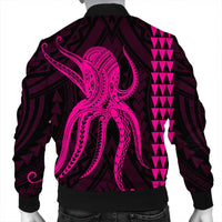 Hawaii Octopus KaKau Polynesian Bomber Jacket - Pink - AH - Polynesian Pride