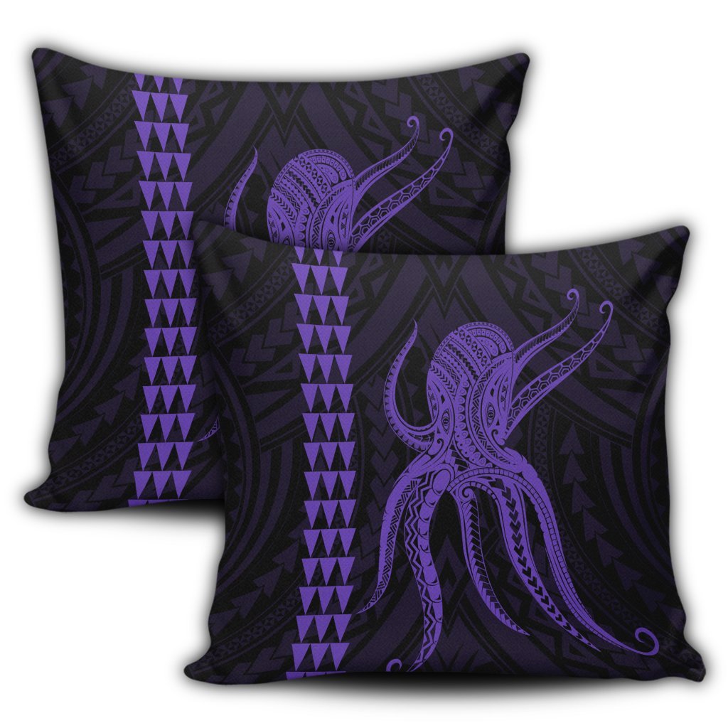 Hawaii Octopus KaKau Polynesian Pillow Covers - Purple - AH - Polynesian Pride