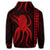 Hawaiian Octopus KaKau Polynesian Hoodie Red - Polynesian Pride