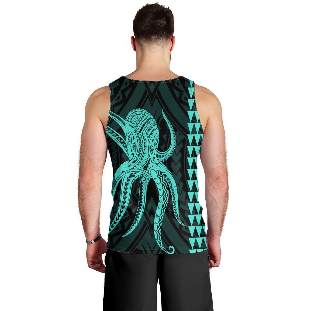 Hawaii Octopus KaKau Polynesian Tank Top - Turquoise - AH - Polynesian Pride