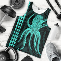 Hawaii Octopus KaKau Polynesian Tank Top - Turquoise - AH - Polynesian Pride