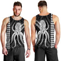 Hawaii Octopus KaKau Polynesian Tank Top - White - AH - Polynesian Pride