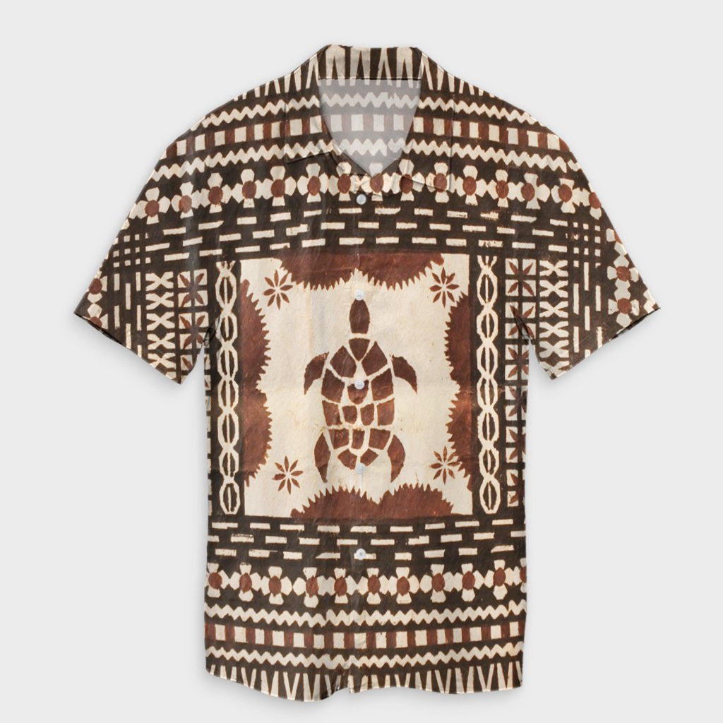 Hawaii Pattern Simple Turtle Hawaiian Shirt - AH Unisex Black - Polynesian Pride