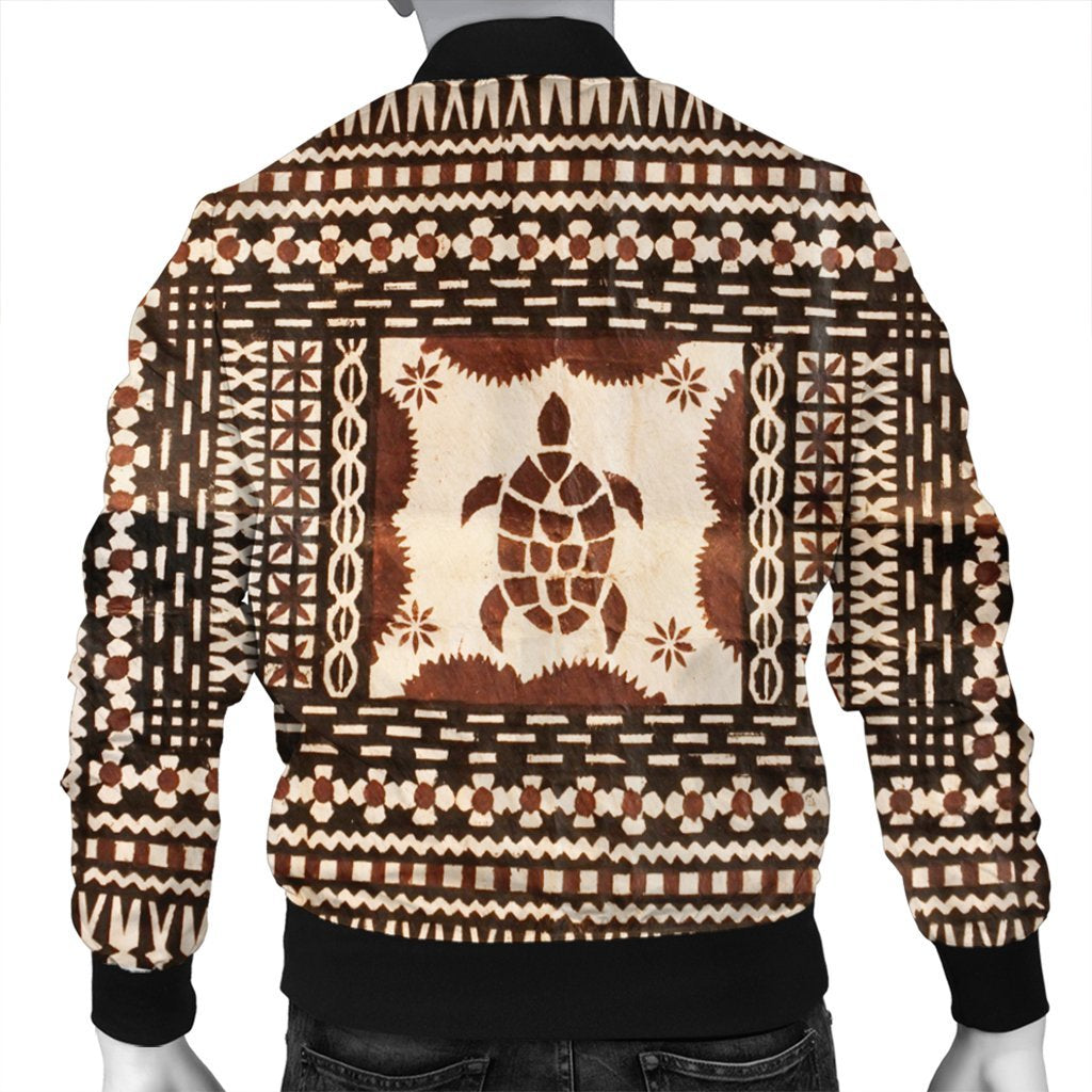 Hawaii Pattern Simple Turtle Bomber Jacket - AH - Polynesian Pride