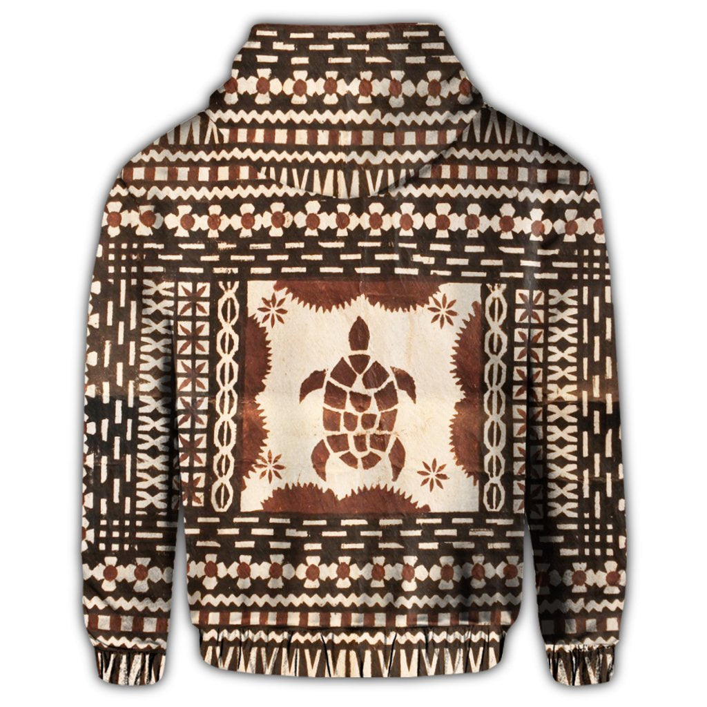 Hawaiian Pattern Simple Turtle Hoodie - Polynesian Pride