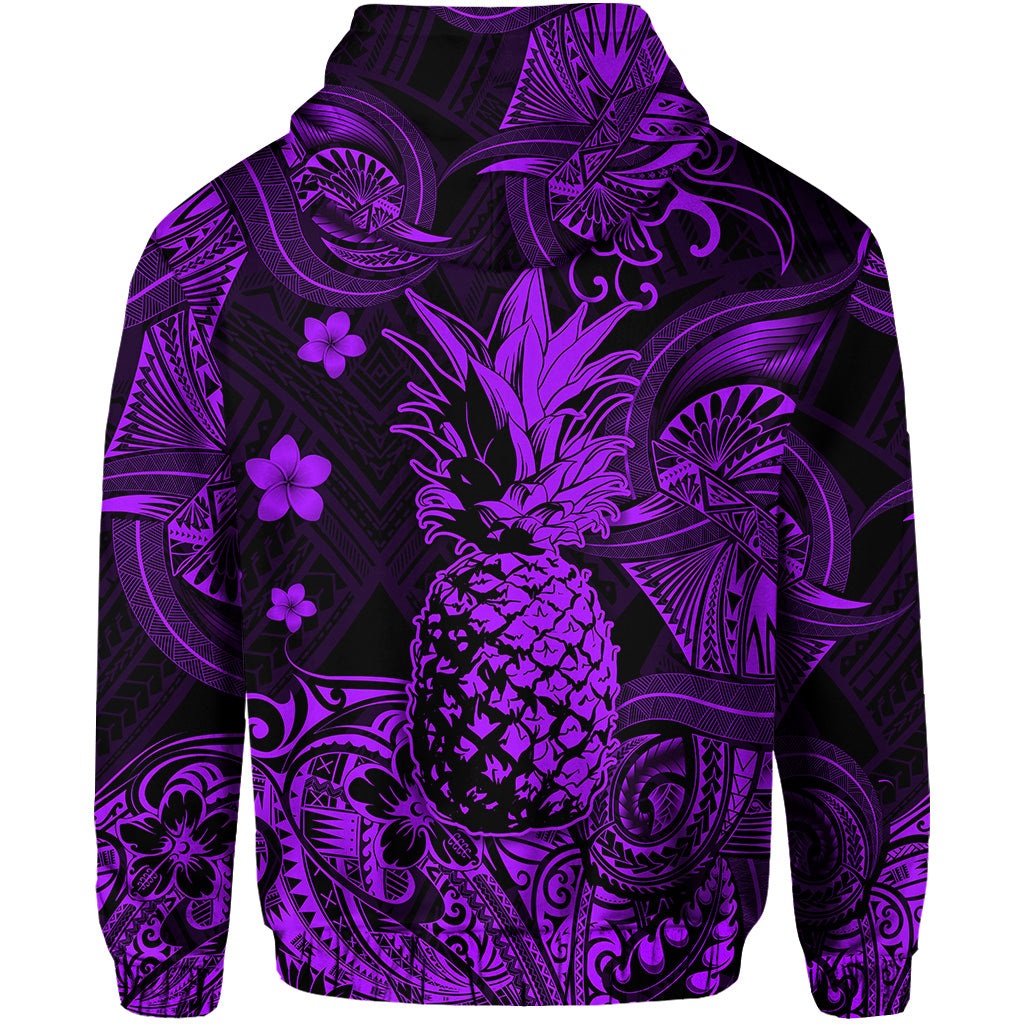 Hawaii Pineapple Polynesian Zip Hoodie Unique Style Purple LT8 - Polynesian Pride