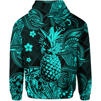 Hawaii Pineapple Polynesian Zip Hoodie Unique Style Turquoise LT8 - Polynesian Pride