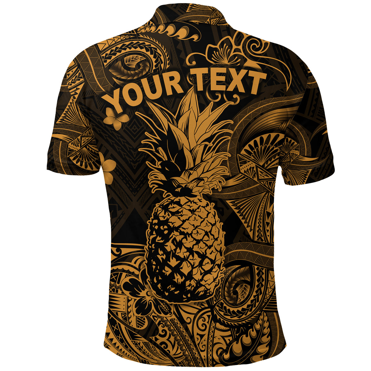Custom Hawaii Pineapple Polynesian Polo Shirt Unique Style Gold LT8 - Polynesian Pride